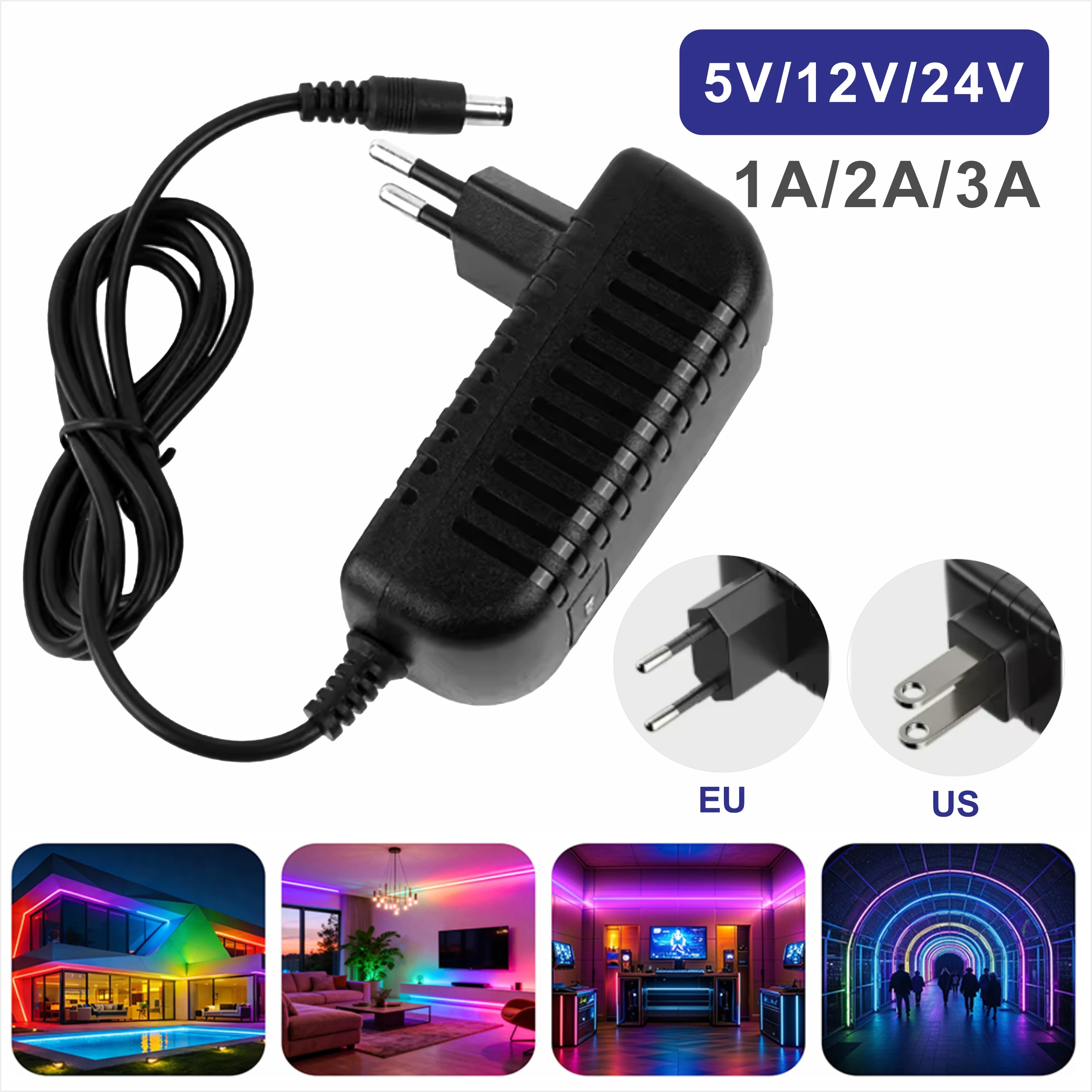 AC DC 220V to 5V 12V 24V Switching Power Supply Adapter AC to DC 12V 1A 2A 3A Transformer Led 12 V Power Supply SMPS LED  Light