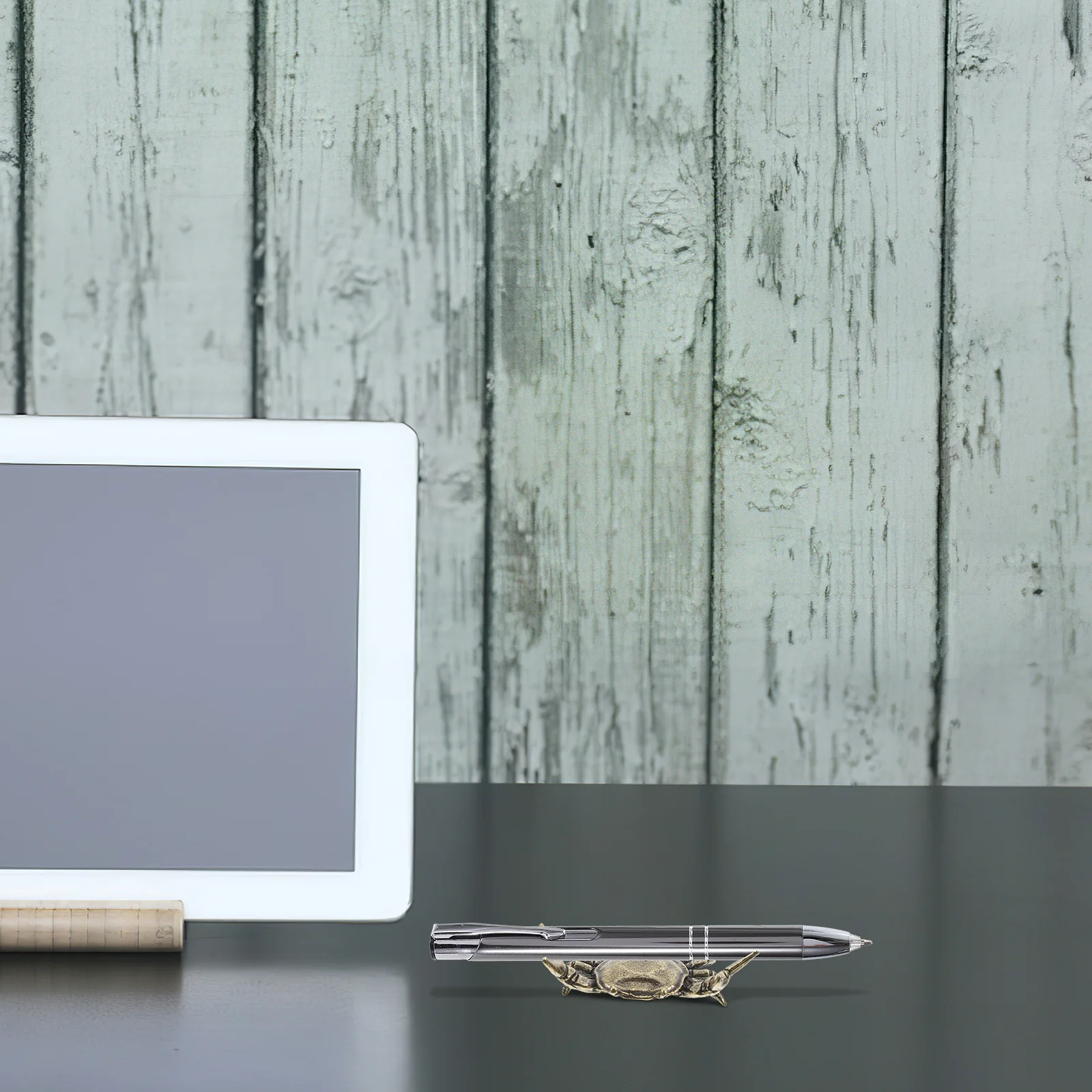 خمر السلطعون المتعثرة النحاس كراب مكتب حلية حامل قلم لمكتب ديكور المنزل المعادن الحيوان مصغرة الديكور #4