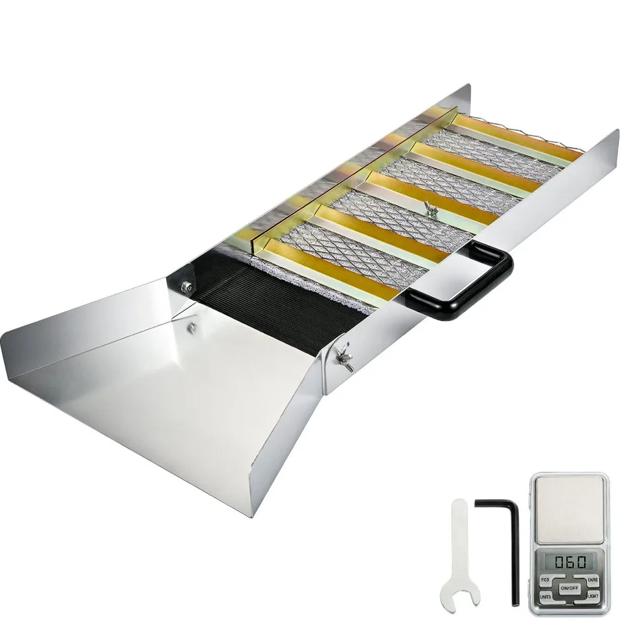 

Aluminum Alloy Sluice Box Compact 30 Long Sluice Boxes for Gold Lightweight Gold Sluice Equipment Portable Sluice Boxes w Mine