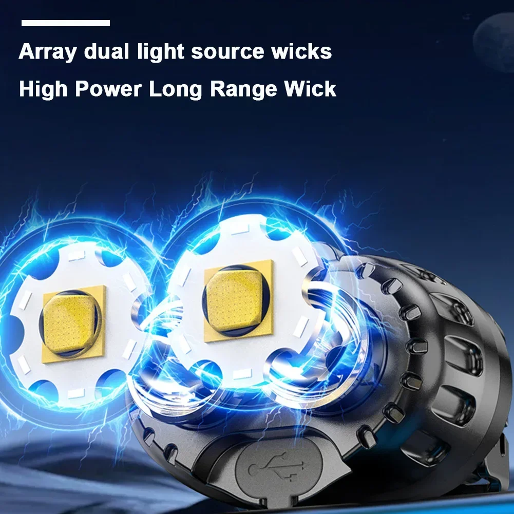 كشافات LED قوية IPX4 مقاومة للماء مصباح يدوي للطوارئ 250LM XPE LED كشافات للصيد في الهواء الطلق والتخييم والمشي لمسافات طويلة #3