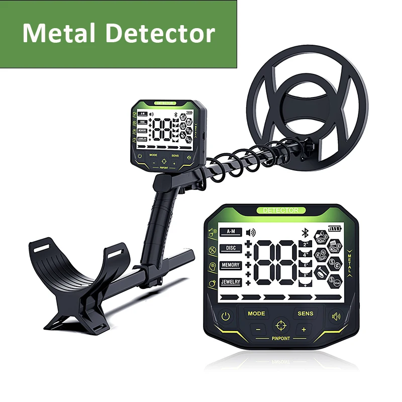 Metal Detector Professional Waterproof High-Precision Underground Metal Detector LCD Display Anti-Interference Treasure Detector