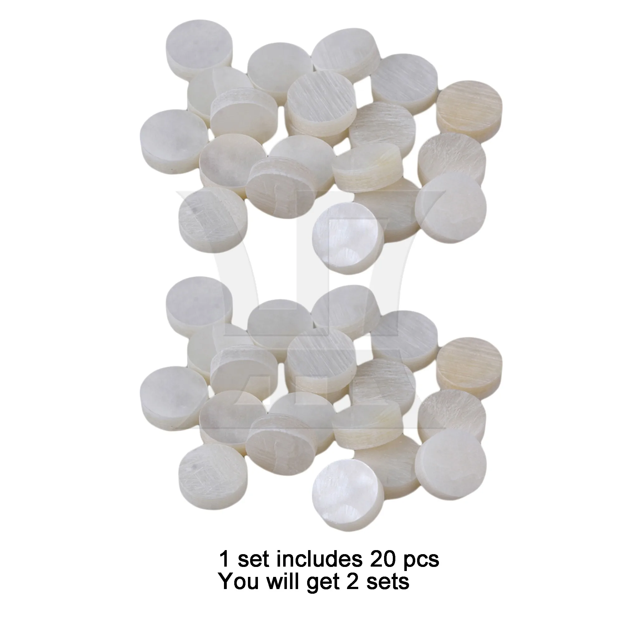 Yibuy 20pcs White Mother of Pearl Shell Dot Fret Inlay Maker 6mm for Guitar Fingerboar
