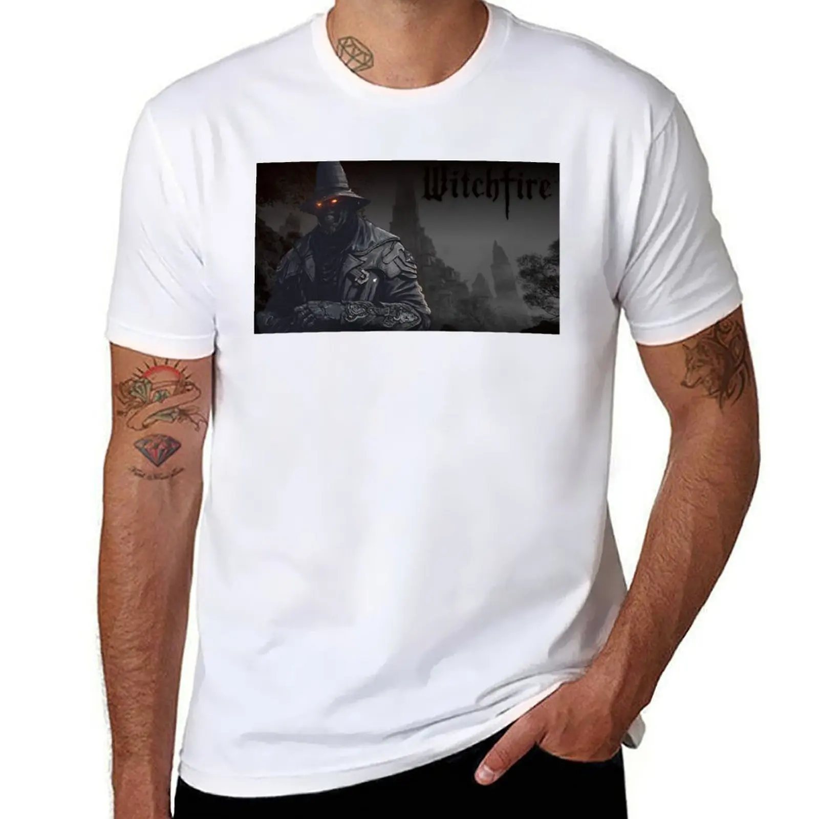 

Witchfire Game Witchhunter Wallpaper T-Shirt t shirt man plain essential t shirt T-Shirt