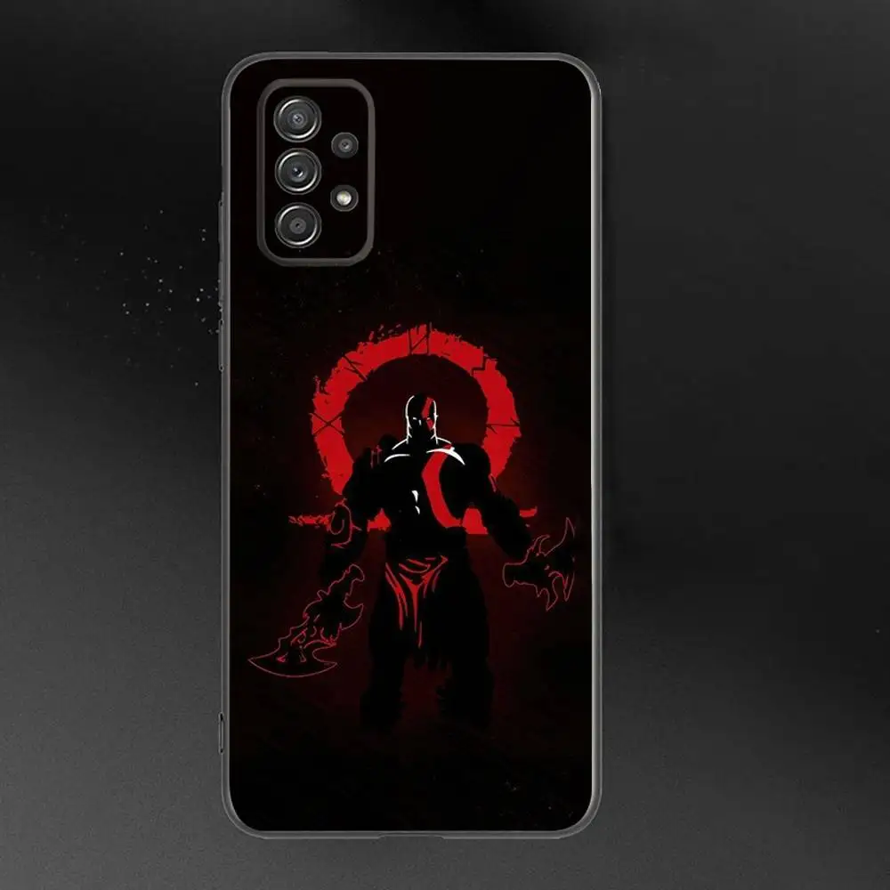 حافظة هاتف G-God of W-War Kratos لهاتف سامسونج جالاكسي A 91,80,73,72,71,53,52,51,22,5G غطاء أسود ناعم مقاوم للصدمات