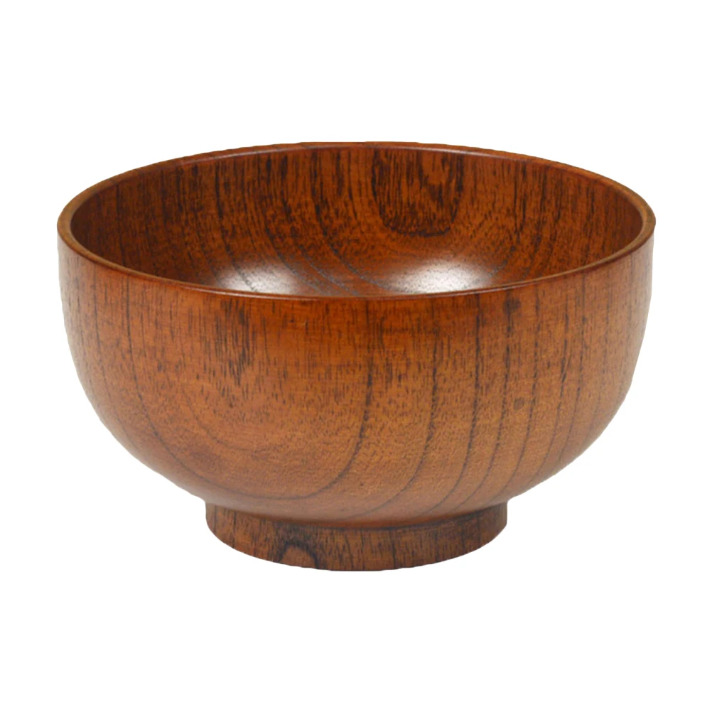 

Acidanthera Wood Bowl Rice Soup Storage Container Lightweight Food Safe Tableware Japanese Style Serving Bowl For Kids
