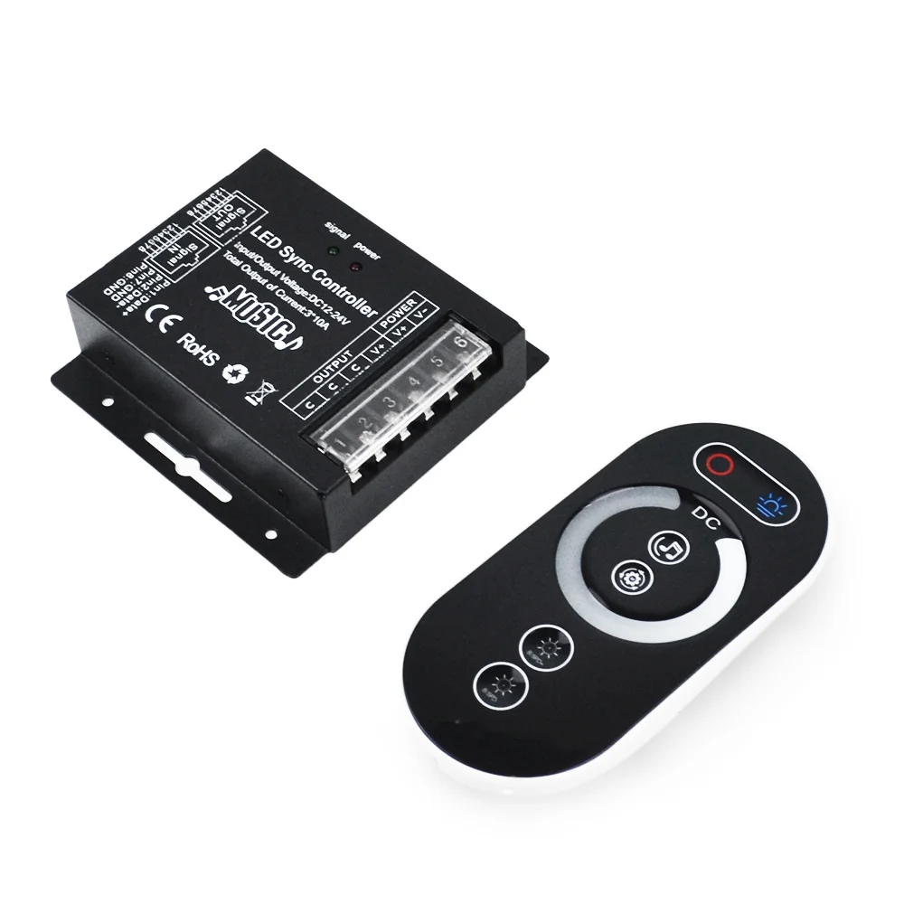 DC12V 24V LED Music Controller RJ45 Port Sync Touch Wireless Remote Dimmer For Single Color CCT RGB RGBW RGBCCT LED Strip Lights