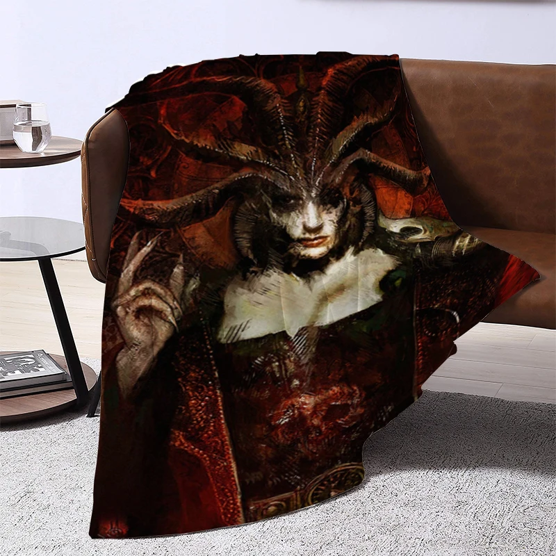 Child Blanket Diablo 4 Double Bed Blankets for Decorative Sofa Fluffy Soft Blankets & Throws Summer Comforter Furry Throw Anime