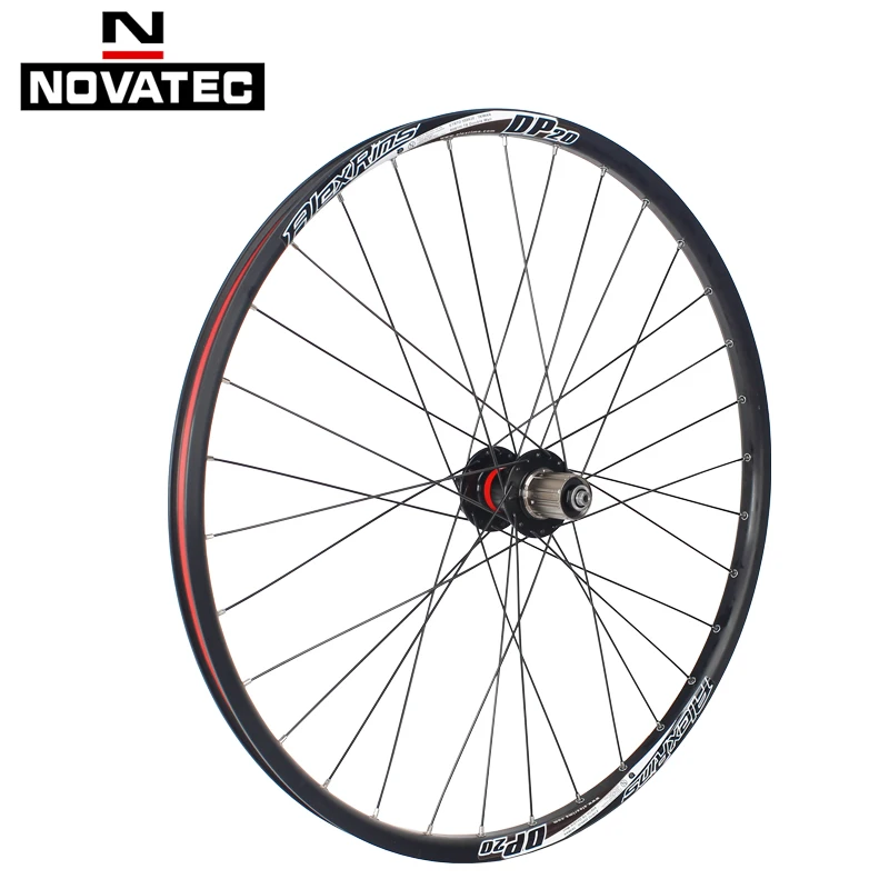 Novatec Mountain bike wheelset 26 inch D041/D042 Aluminum V brake/Disc brake DP20/DH19 4 bearing 7-11speed 32H bicycle Wheels