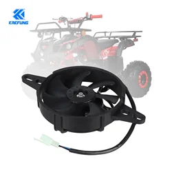 Engine Radiator Cooling Oil Water Cooler Fan Motorcycle Cooling Fan for 150cc, 200cc, 250cc ATV, 4WD Go Kart, 12V