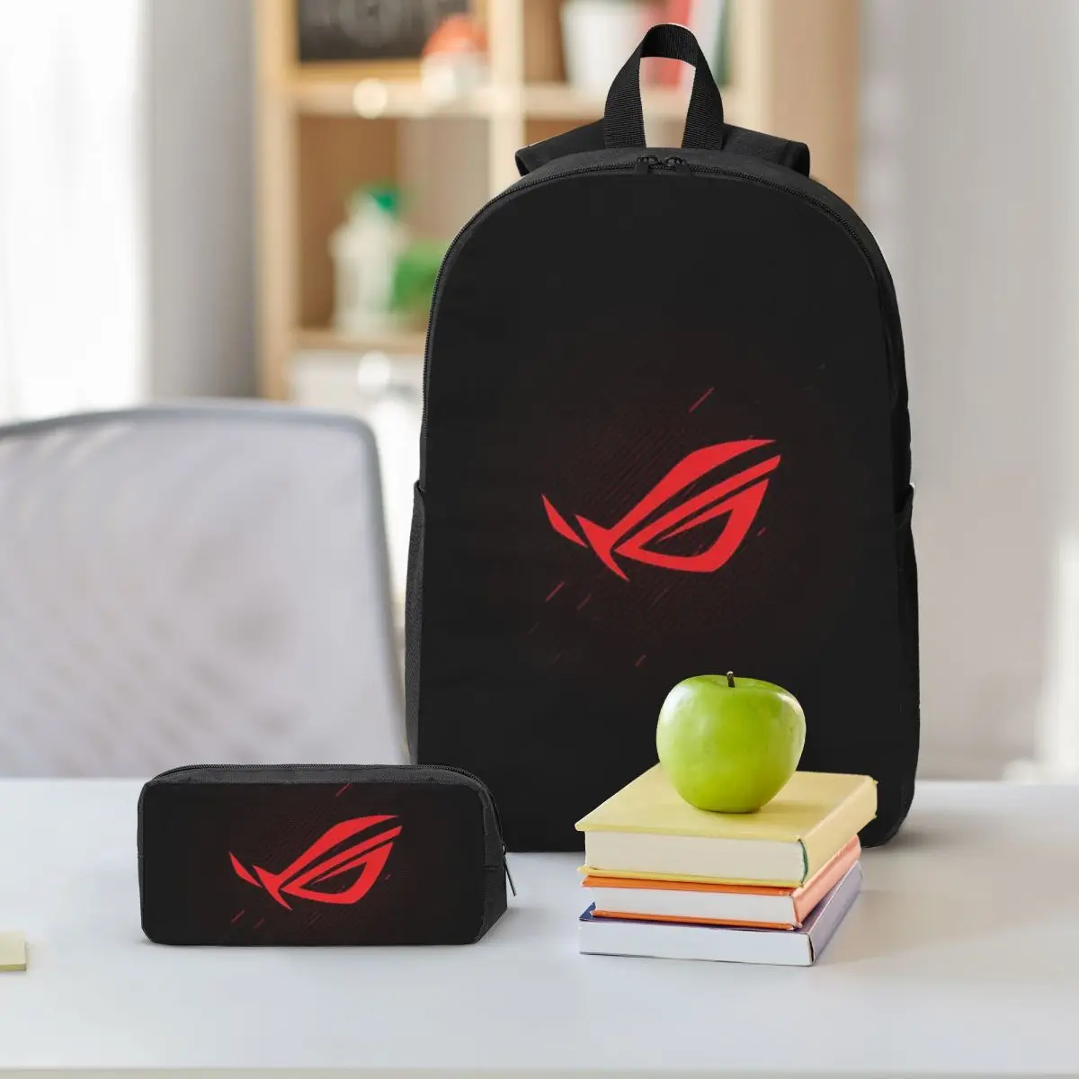 Asus Rog กระเป๋าเป้สะพายหลังนักเรียนชายหญิง BookBag กระเป๋านักเรียนแล็ปท็อปไหล่กระเป๋า 3 PS ถุงอาหารกลางวันฉนวนดินสอกรณี