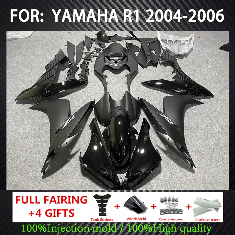 

Motorcycle Fairing Kit Suitable for Yamaha R1 04-06 YZF1000 2004 2005 2006 Fairing Black