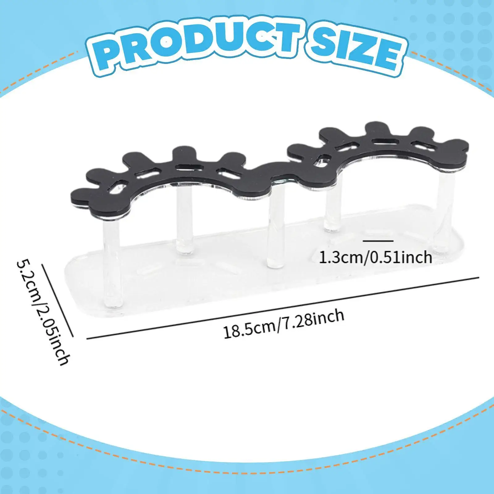 Eyelash Extension Tweezers Holder 8 Slots Storage Rack for Dresser Workspace