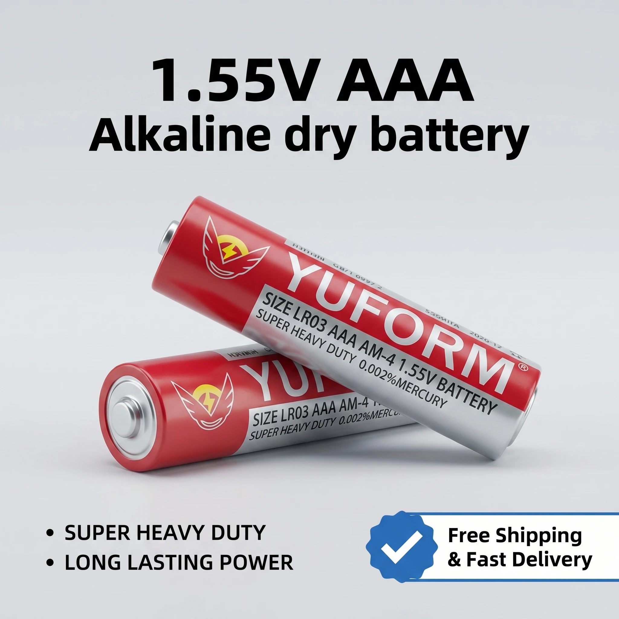 

AAA Alkaline Primary Dry Battery 1.5V LR03 Power Cell for Electronic Toys Remotes Mice