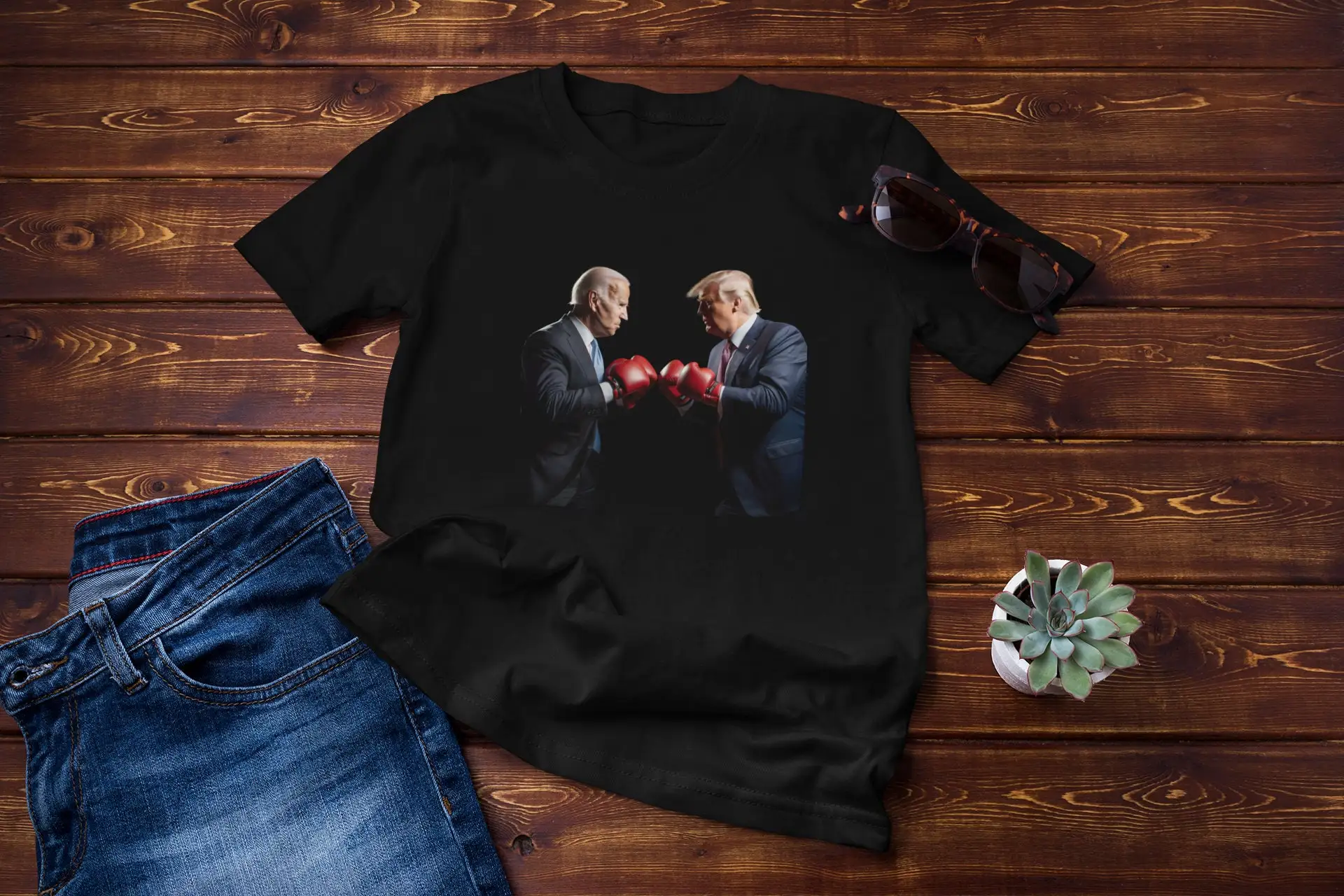 Donald Trump VS Joe Biden T Shirt Boxing Lover for Him Her Funny Boxer