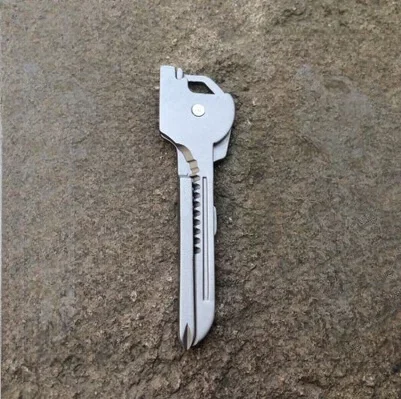 8-in-1 Multi-Tool Keychain for Camping & Survival | Folding Screwdriver, Bottle Opener | Compact Outdoor Utility Pliers with Key