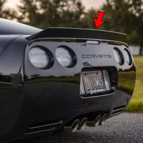 Spoiler per bagagliaio a becco d'anatra per modelli Corvette C5 19972004 Berlina e Coupe Accessorio per lo styling Aero in plastica nera di alta qualità con R