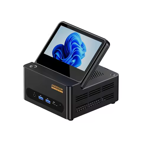 AOOSTAR G-FLIP Mini PC 5-inch HD Screen AMD R7 8745HS/R7 PRO 8845HS DDR5 Dual DDR5 WiFi 6 BT5.2 Dual USB4 OCulink Computer