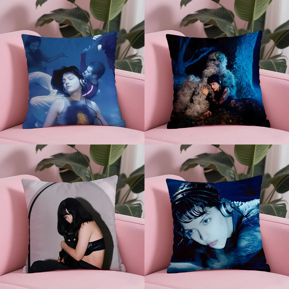 

THE M-MARIAS SUBMARINE band Pillow Case Anti-dustmite Pillowcase Invisible zipper silky short plush Sofa cushion cover