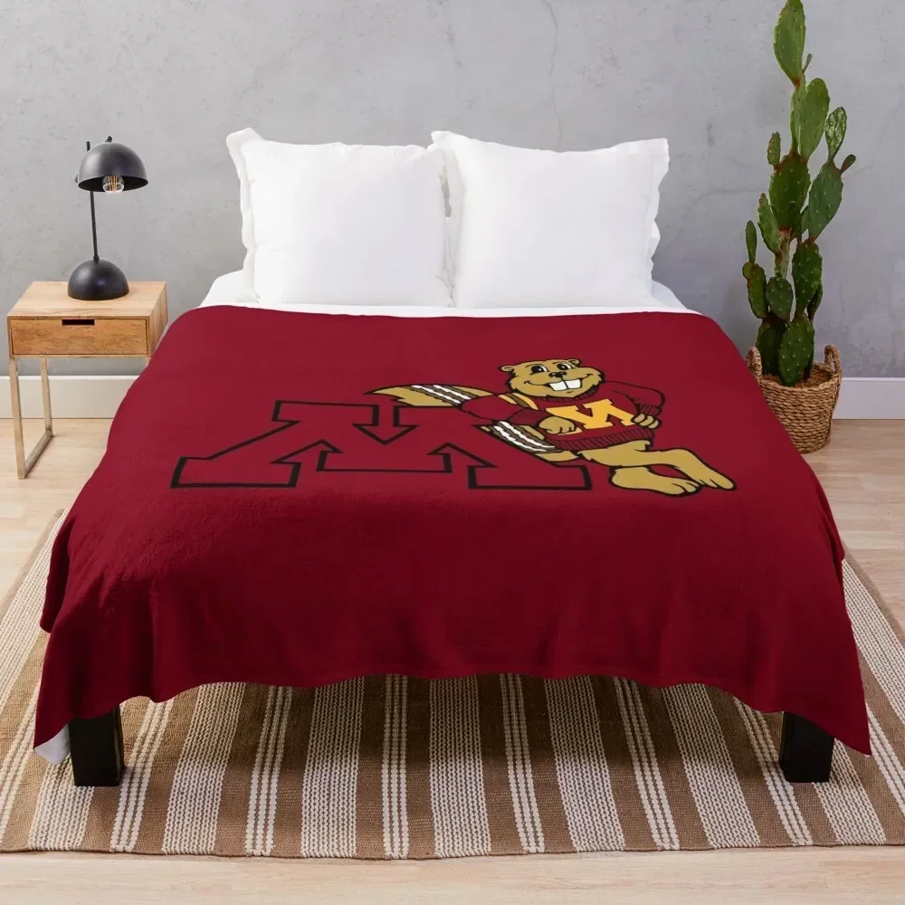 

Goldy Gopher Throw Blanket Warm Napping Blanket for Office Couch Bed