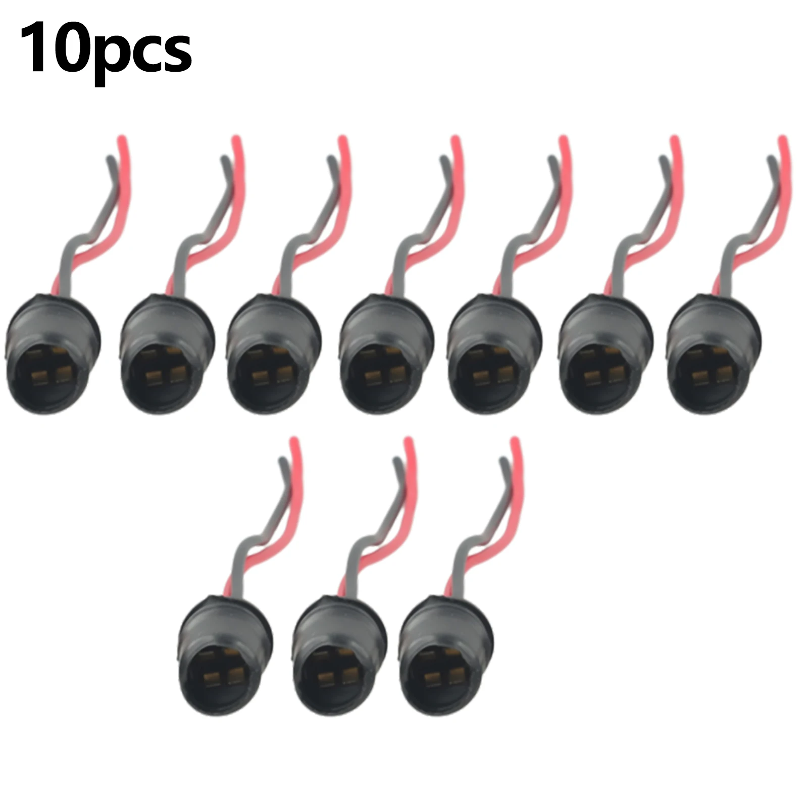New Useful Round Sockets Car DC 0V ~ 12V For Motorcycle Light Bulb Round Socket Soft Rubber 10pcs Connector