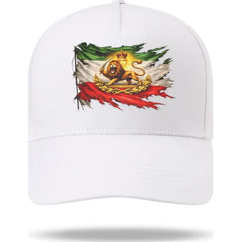 IRAN Former Persian National Emblem National Emblem Cap Summer Woman Man Peaked Hat Adjustable Printed Baseball Caps Adult