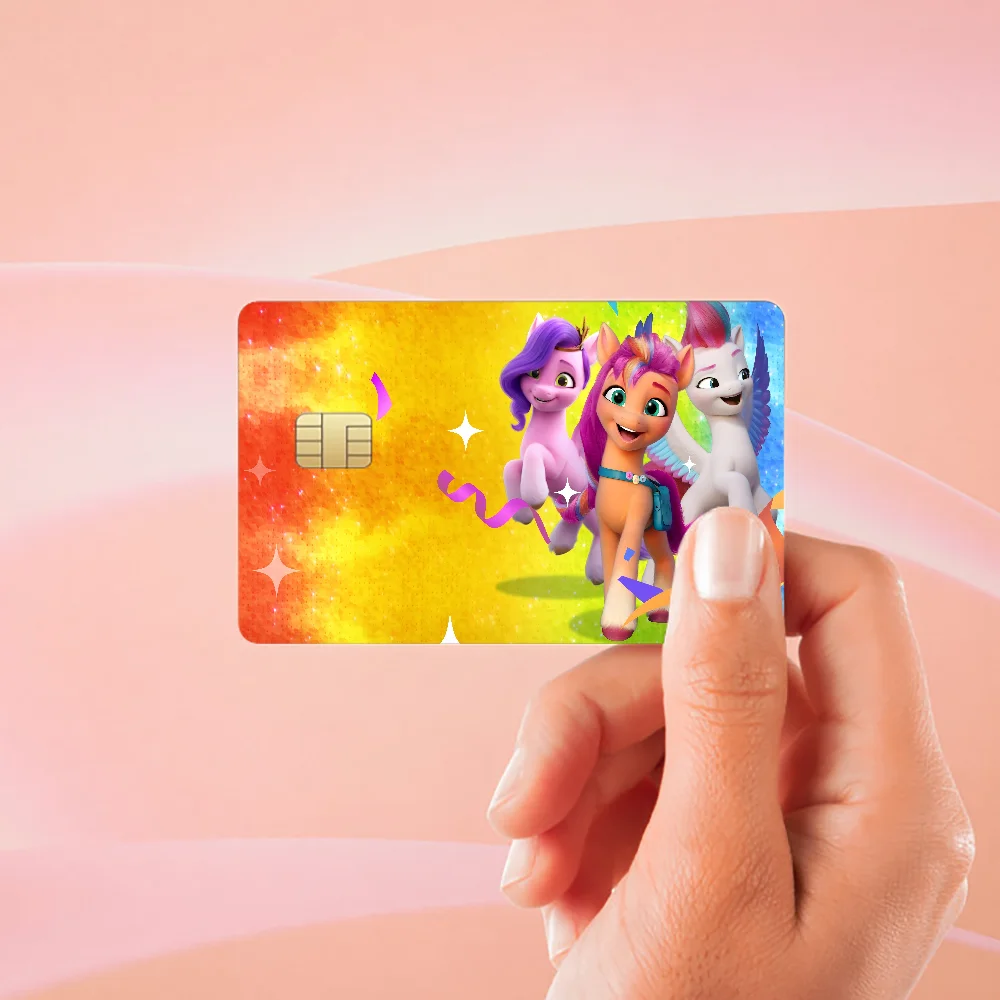 

My Little Ponys Anime Front Cover Film Sticker Skin For Credit Debit Card Small Large Chip