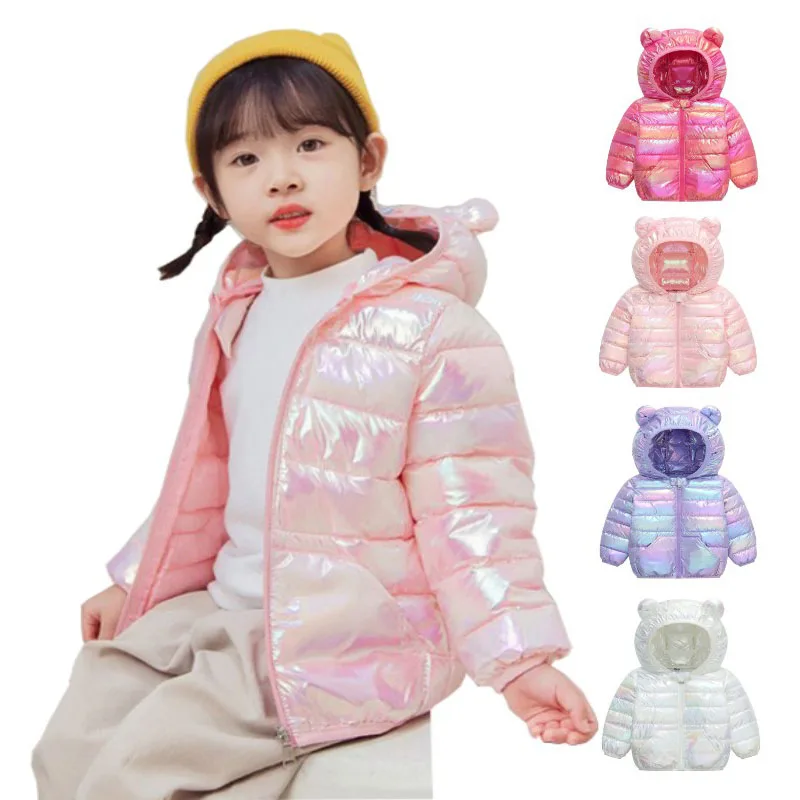 Lightweight Down Jackets Antifouling Hooded Outerwear Autumn Winter Kids Boys Girls Baby Coats Fashion Casual Clothing 1-5 Years