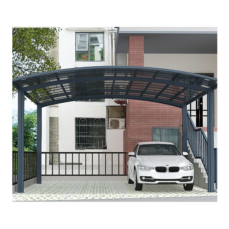 Single/double automotive polycarbonate sheet aluminum alloy waterproof ceiling carport