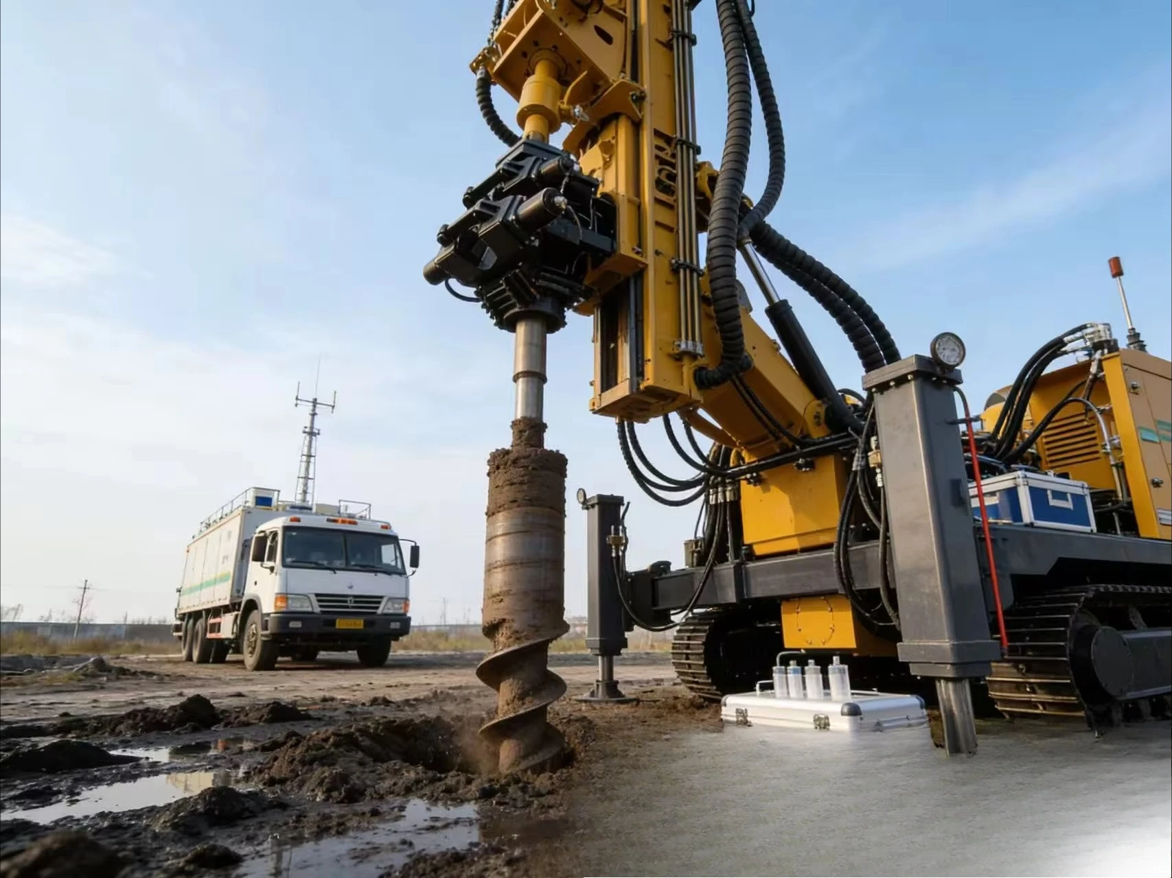 Modular RC Drill Rig Designed for Easy Dismantling and Transport Between Drill Sites Reducing Mobilization
