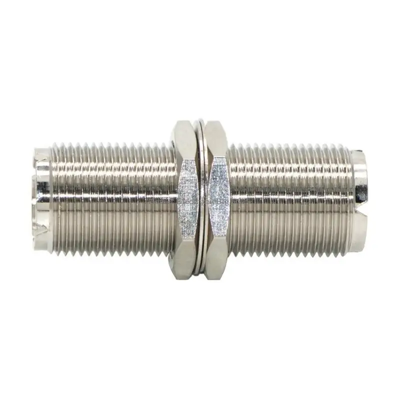 UHF SO239 Wanita ke UHF SO239 Nut Bitkhead RF Mount Adapter Connecor
