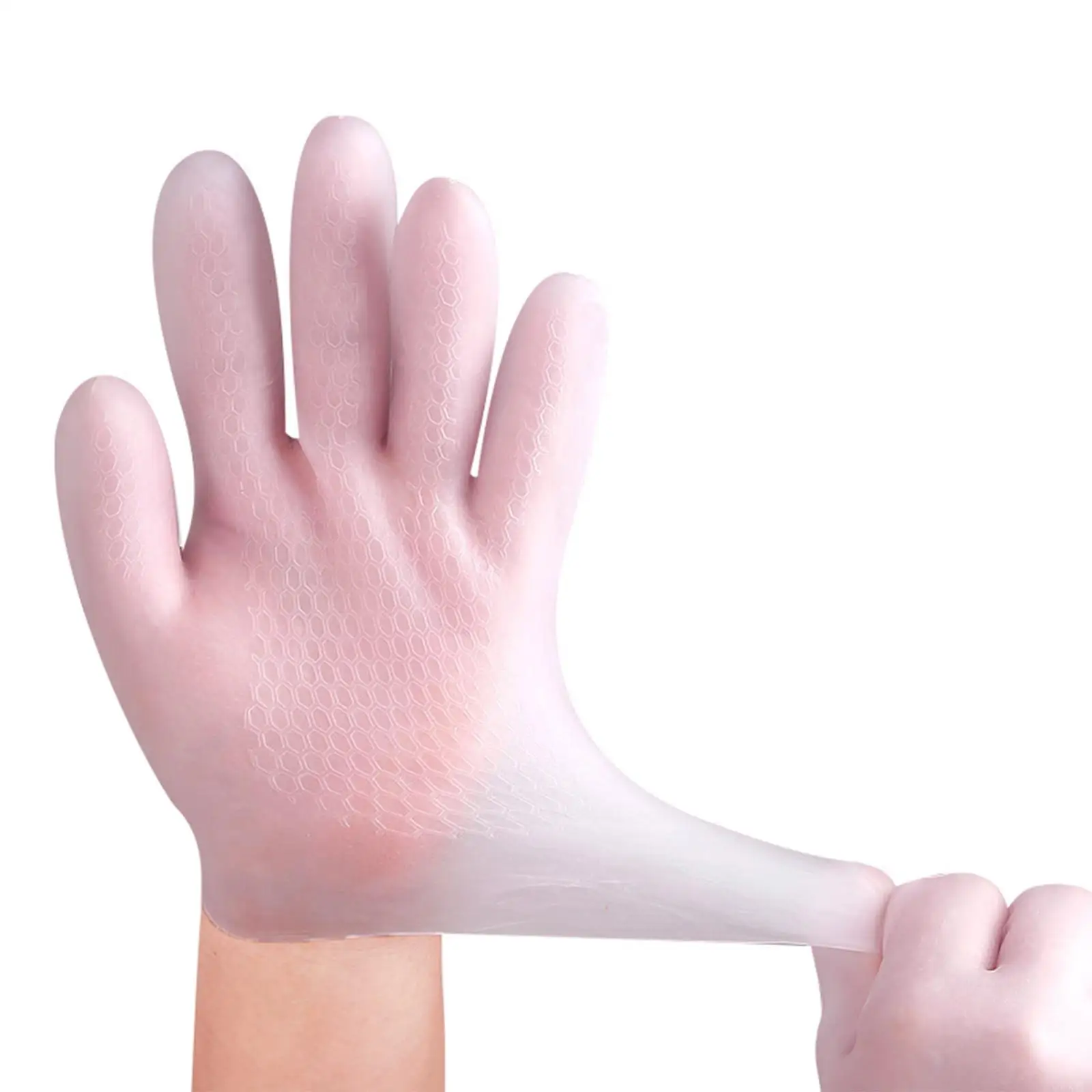 2 Pieces Moisturizing Gloves, Hand Care Callus Remover Gel Elastic Cuff Finger for Rough Cracked Cuticles,