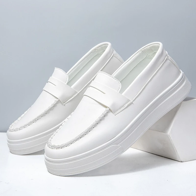 New breathable round toe men's shoes for spring summer fashionable casual simple comfortable shallow mouth single shoe