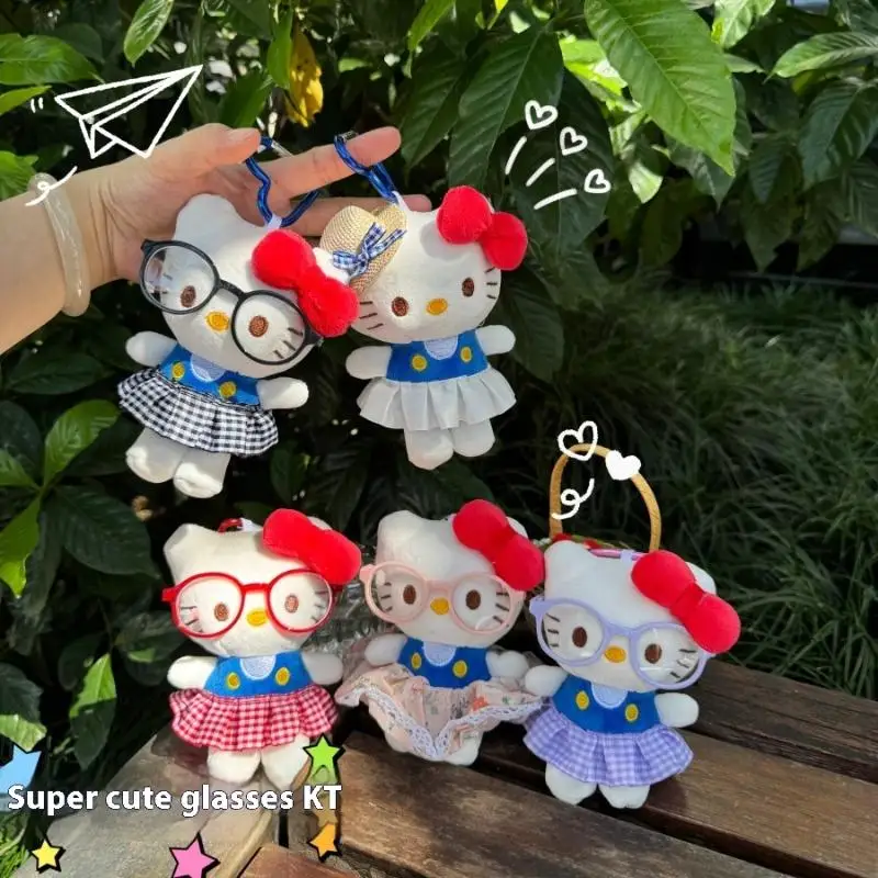 

Брелок «Hello Kitty», аниме-кукла Kawaii Kitty Cat для гурманов, плюшевый подвесной брелок для ключей, милый рюкзак, украшения, аксессуары, подарки для девочек