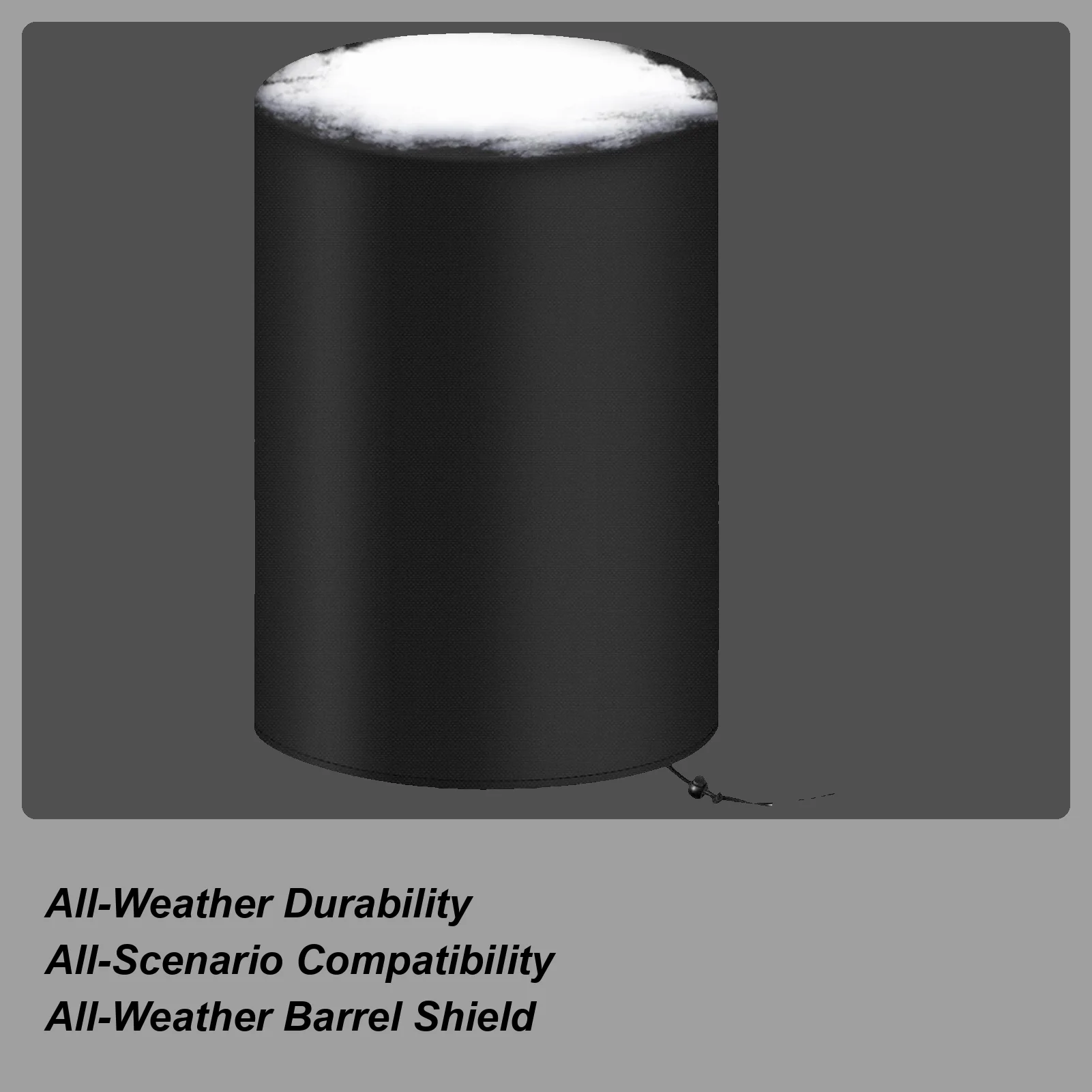 

Крышка ствола 55 галлонов, крышка резервуара для сбора воды, водонепроницаемые ведра для снега, экран, всепогодная пылезащитная защита для патио