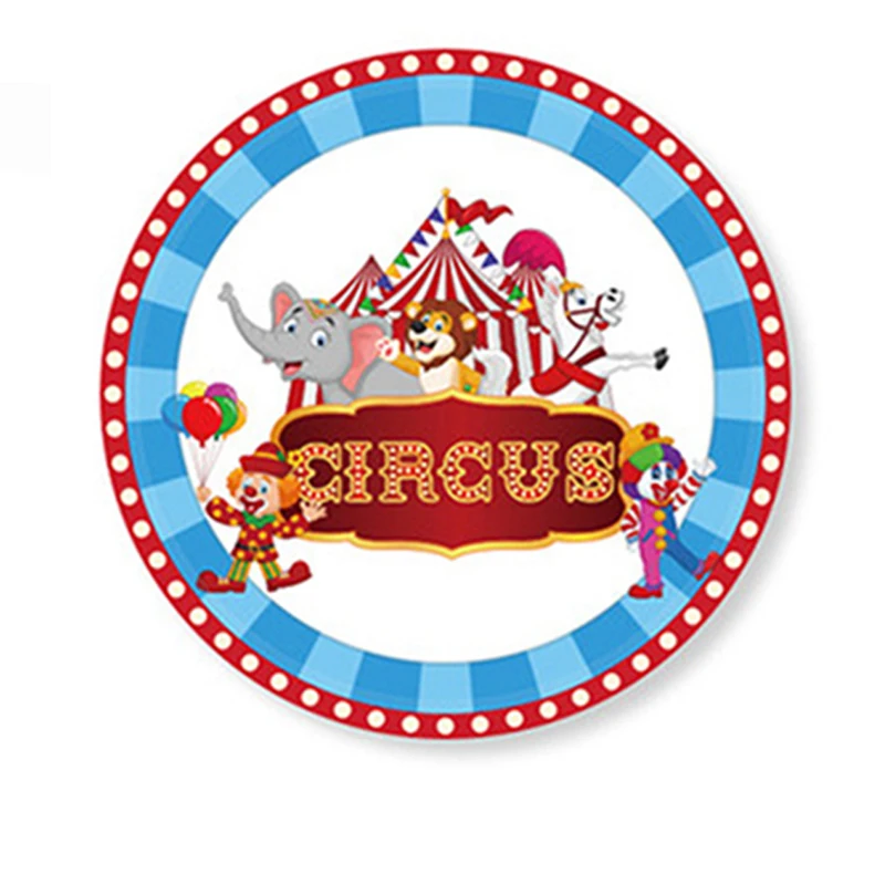 44pcs/set Circus Theme Birthday Party Decorations Disposable Paper Cups Plates Circus Clown Birthday Baby shower Party Supplies