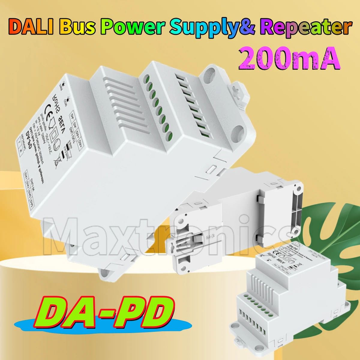 

HOT DA-PD DALI Bus Power Supply& Repeater MAX200mA 100-240VAC DALI Line Length 300 to 1200m DALI Main(max300m) DIN Rail Mounting