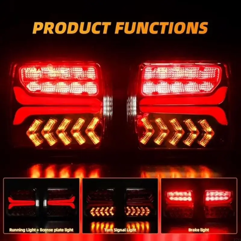 

Mount LED Trailer Tail Lights With 2000mAh Battery And IP65 Water Resistance For Trucks Trailers RVs D7YA