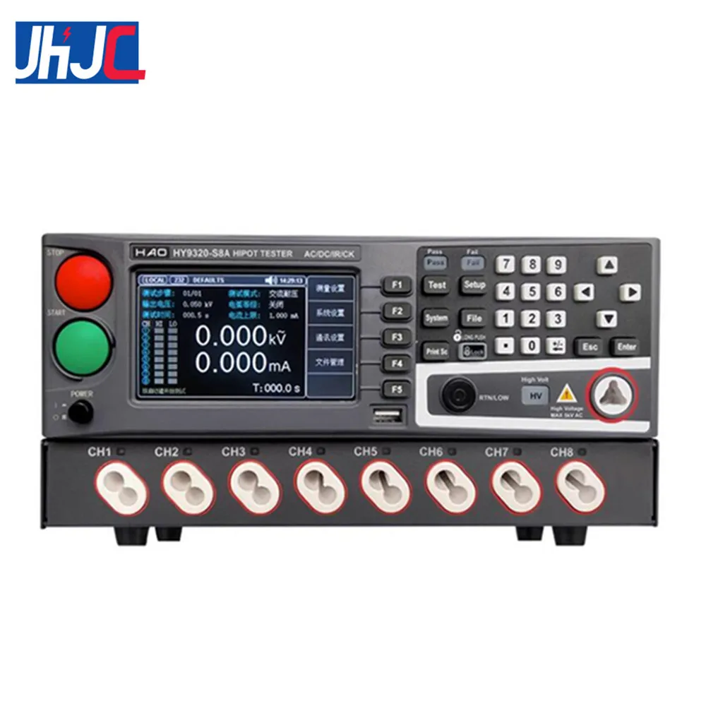 

8 Channels AC/DC Withstand Voltage Insulation Tester Digital Electrical Safety Regulation Withstand Voltage Tester