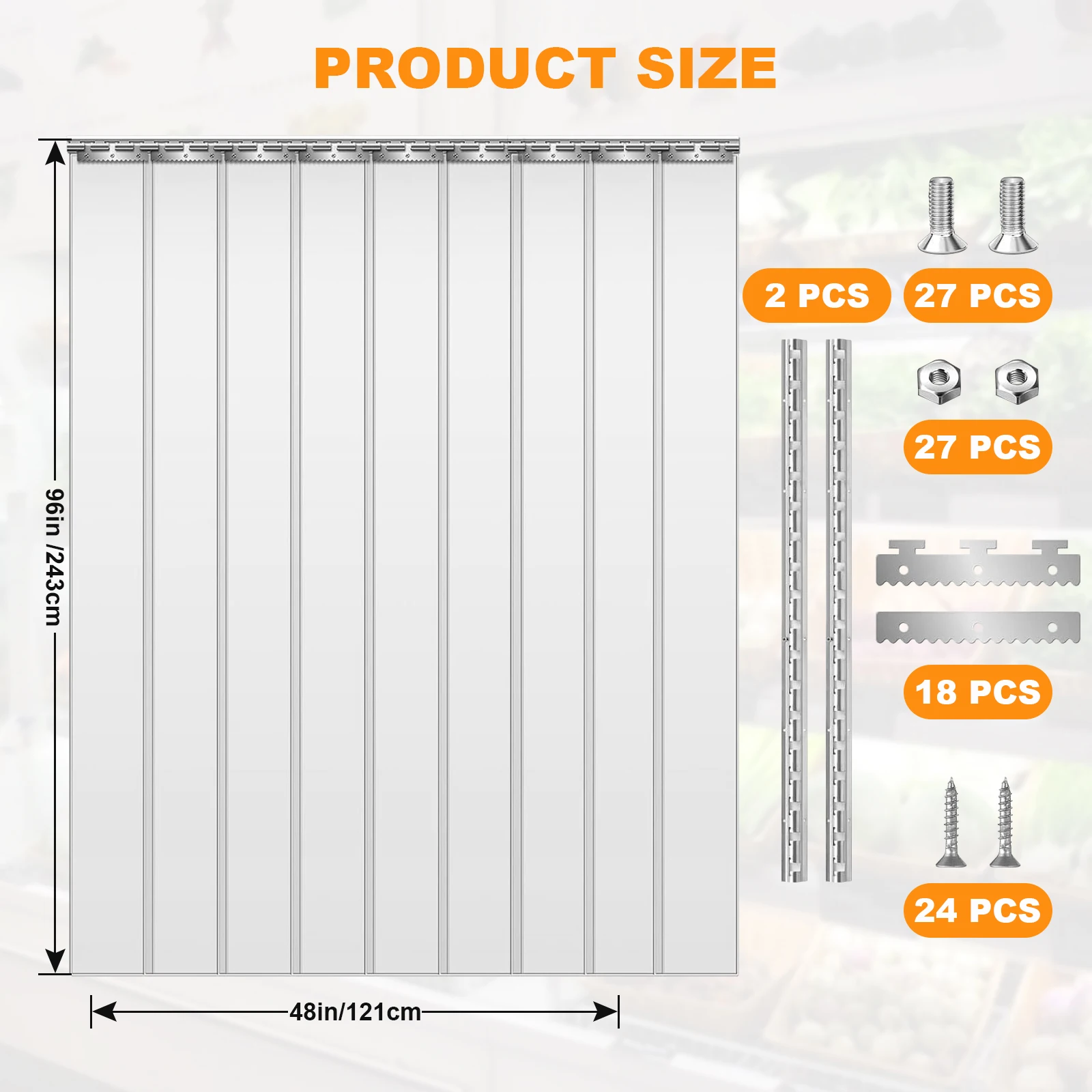 Transparenter Türvorhang aus PVC, langlebig und stabil, für Fabriken und Supermärkte, Haushaltswaren, Scheune, Haustier, Tierhaus – Detail 19