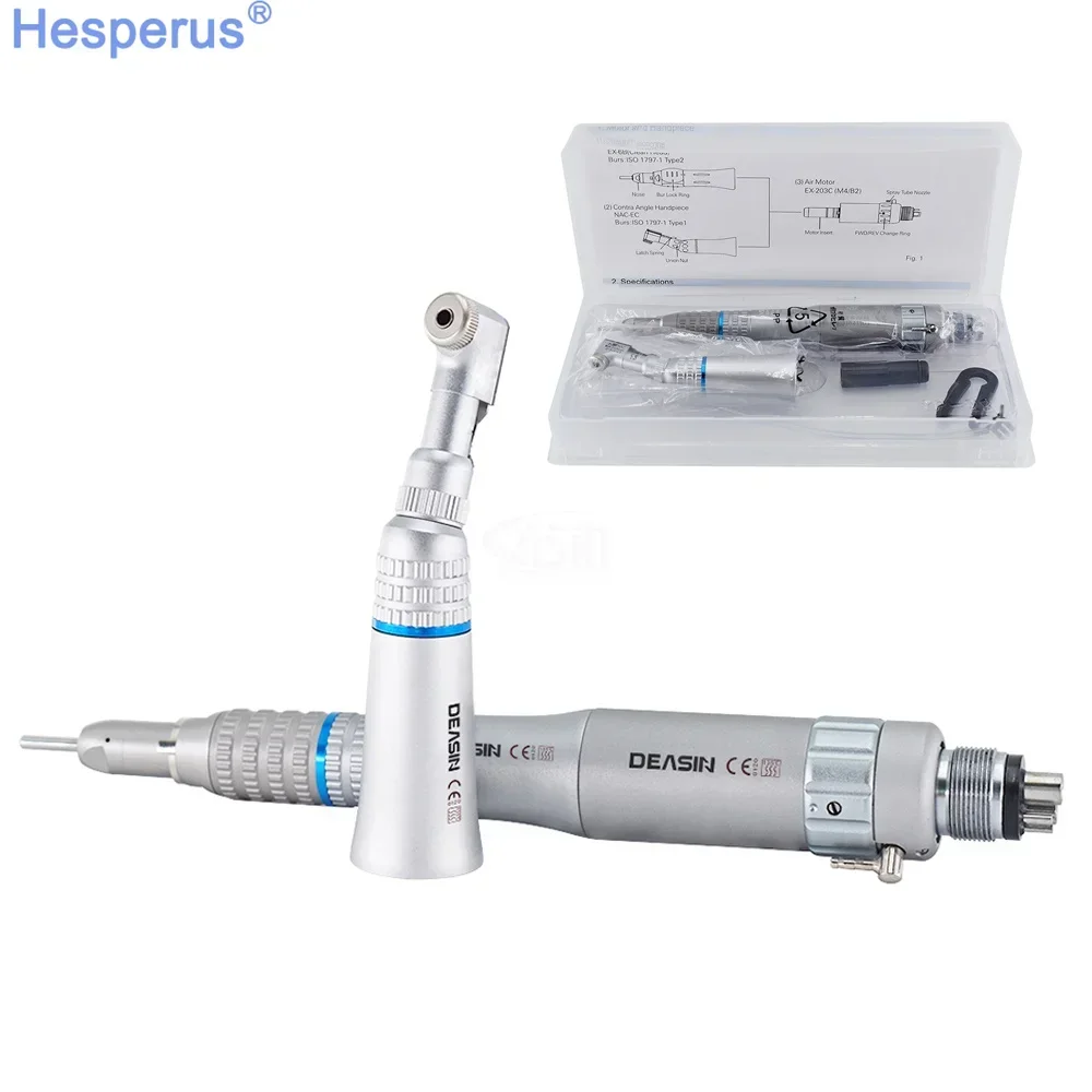 ขายร้อน Den tal Micromotor Contra Angle Handpiece ชุดมอเตอร์ช้ามือชิ้น Low Speed Handpiece ชุด 2 4 หลุม