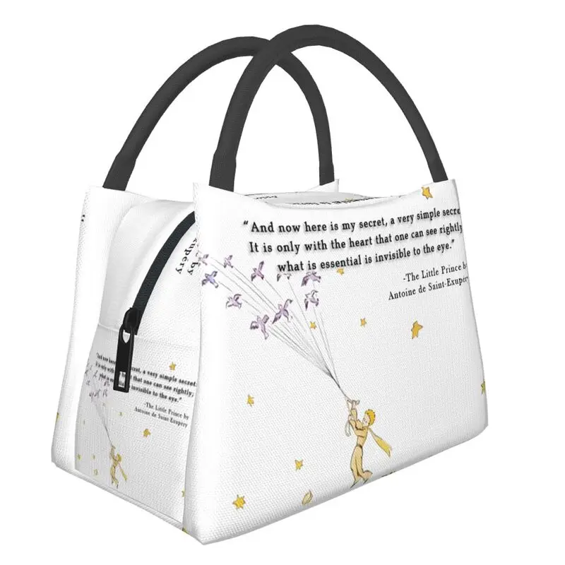 

Custom The Little Prince Lunch Bag Men Women Warm Cooler Insulated Lunch Box for Work Pinic or Travel Fruit Fresh Storage Bag