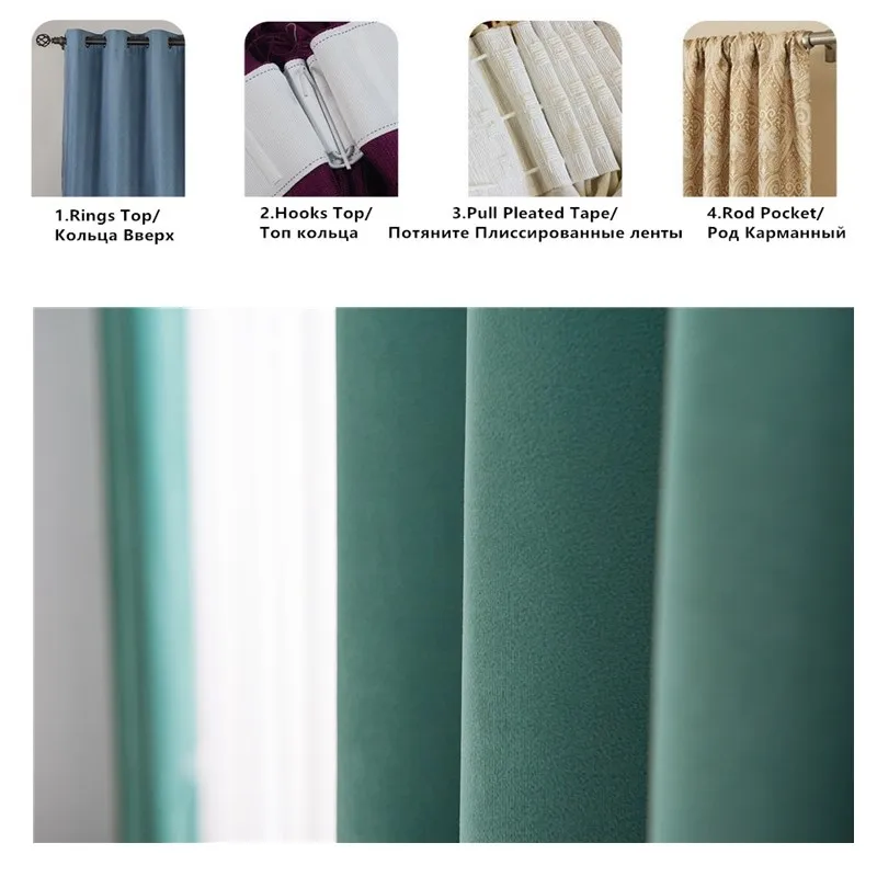 310cm Height 100% Blackout Curtains for Living Room Thermal Insulated Velvet Bedroom Curtain Sound Reduce Drapes Customs Made