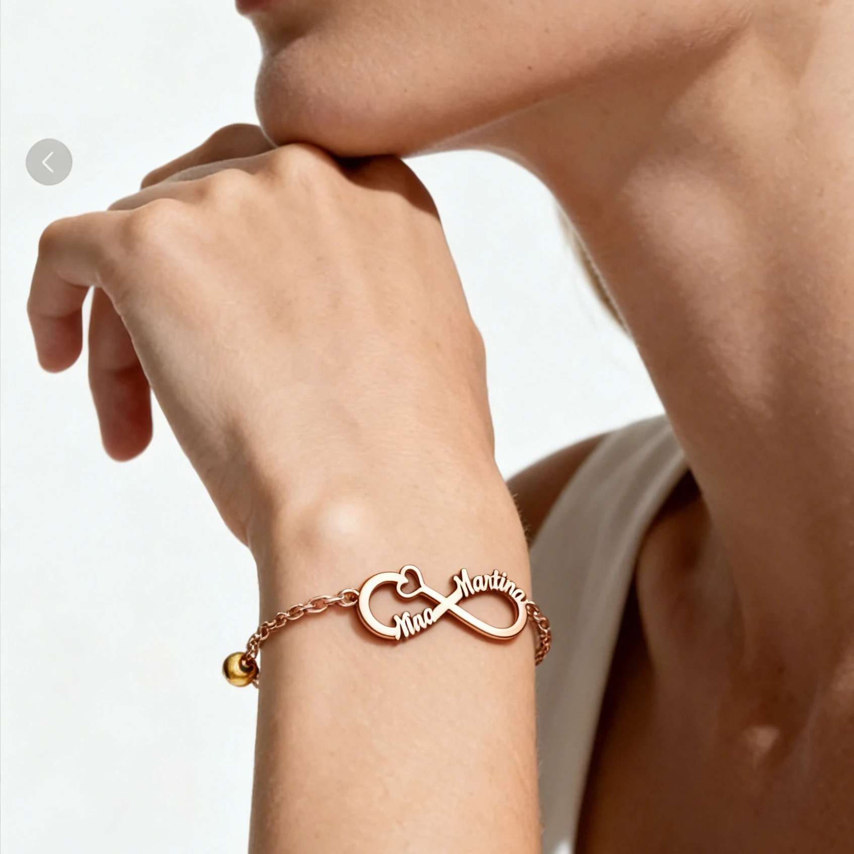 

Personalized Infinity Name Necklace for Women Custom 1 to 6 Names Stainless Steel Friendship Necklace Jewelry Gift for Her