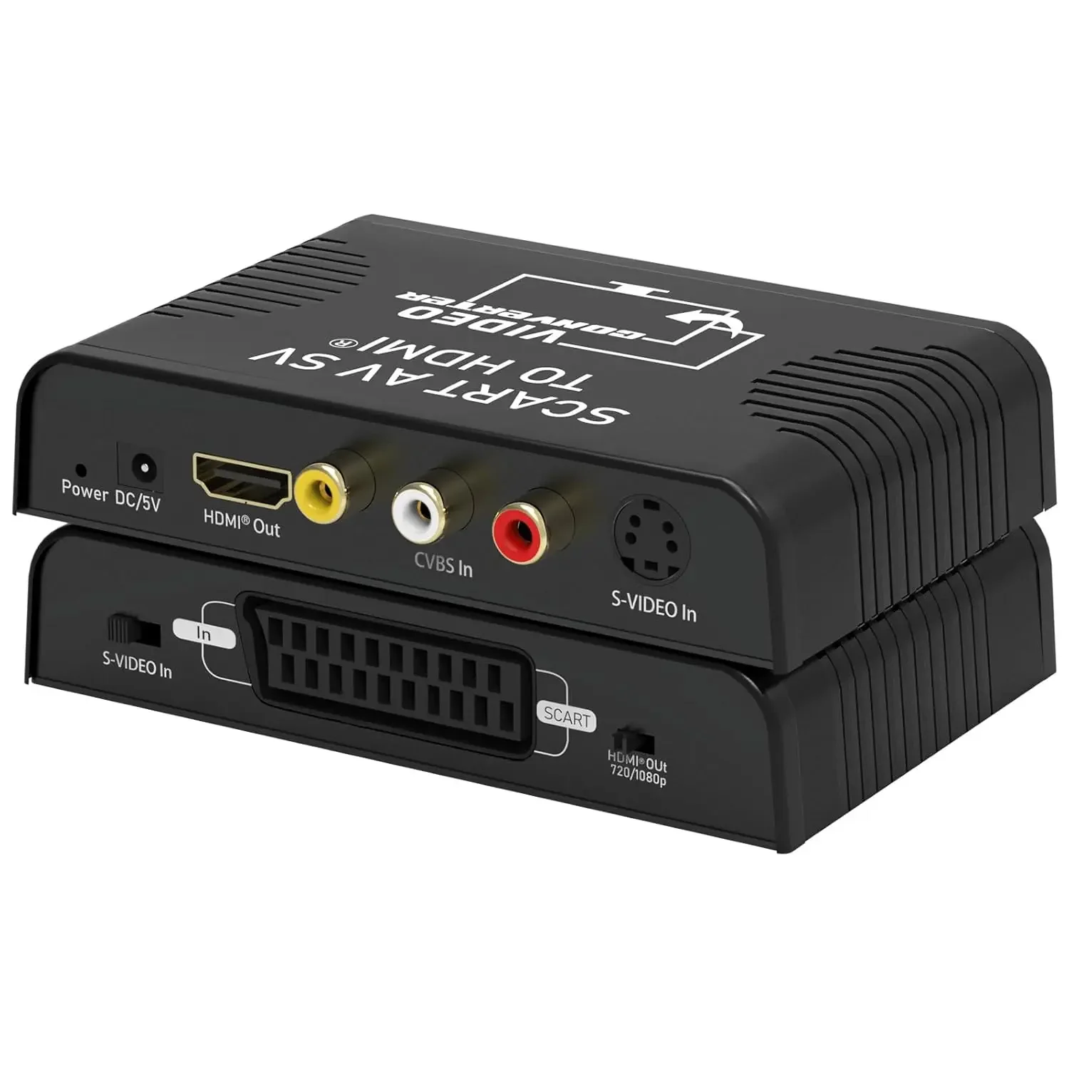 S-Video AV Scart to HDMI converter 3 in 1 Svideo Composite AV Scart to HDMI S-video+RCA+Scart to HDMI for STB DVD Player HDTV