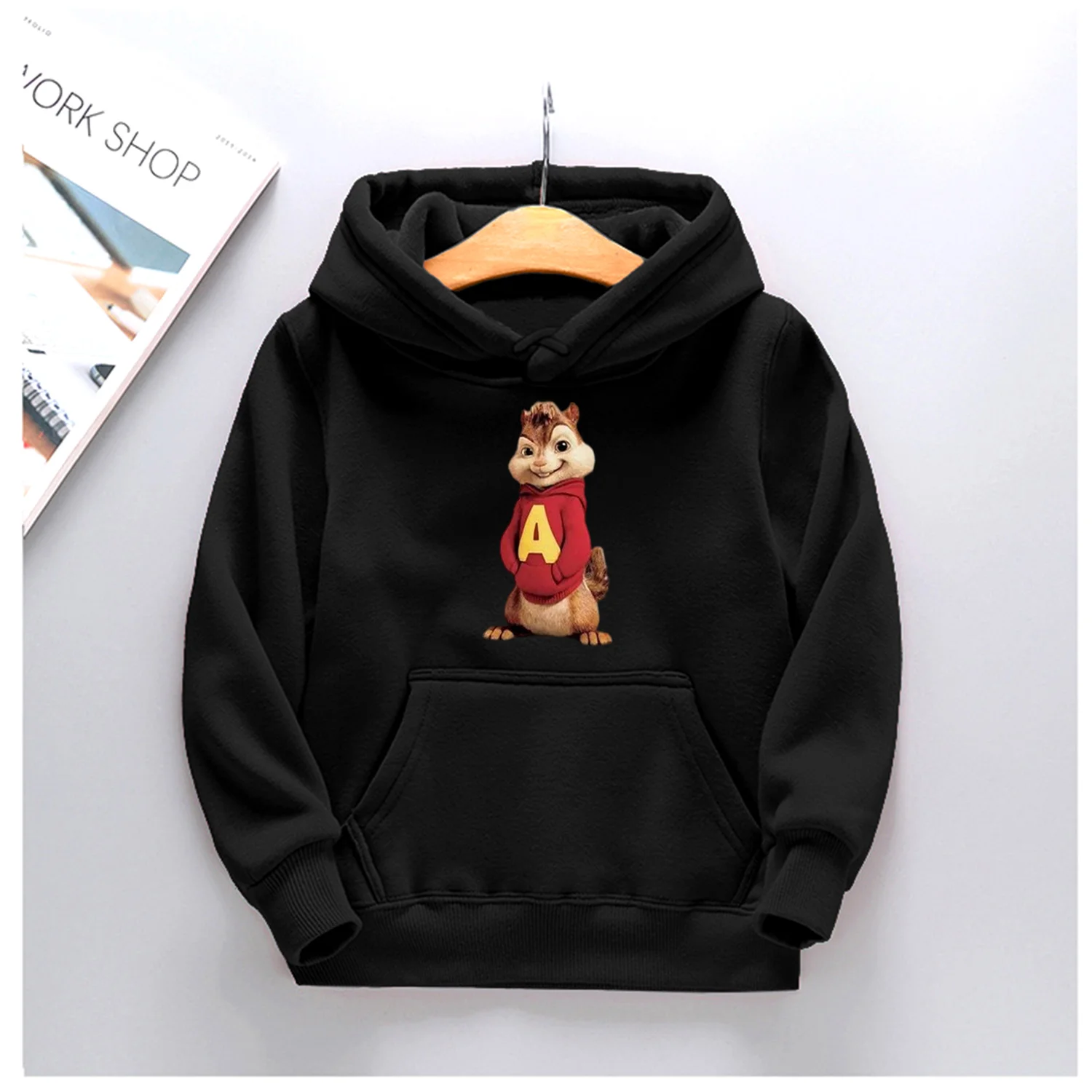 Autumn Hot Sale New Alvin and the Chipmunks Hoodies Baby Boys Girls Tops Costume Kids Sweatshirts Summer Top