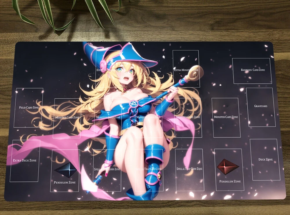 

YuGiOh Mousepad Dark Magician Girl TCG CCG Mat Trading Card Game Mat Playmat Table Desk Playing Mat Mouse Pad 60x35cm