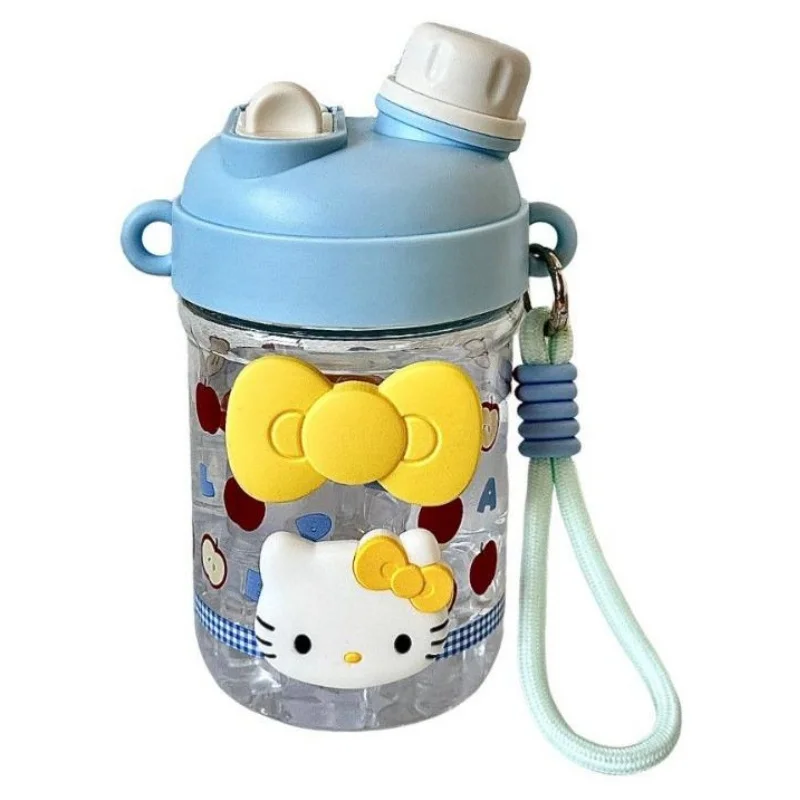 

Sanrio cute cartoon Hello kitty water cup large capacity straw cup student portable food grade plastic cup kawaii birthday gift