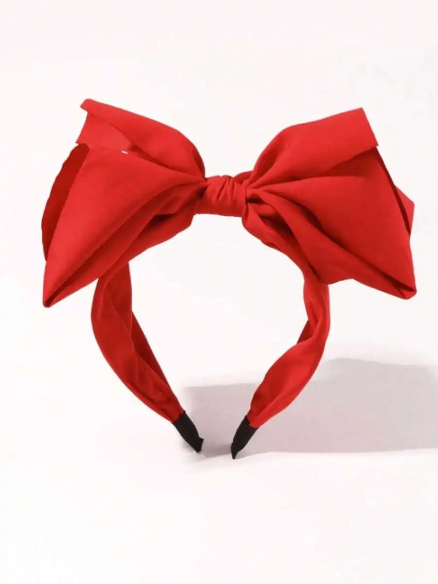 

Elegant Red Bow Headband For Women Fashion Hair Accessory