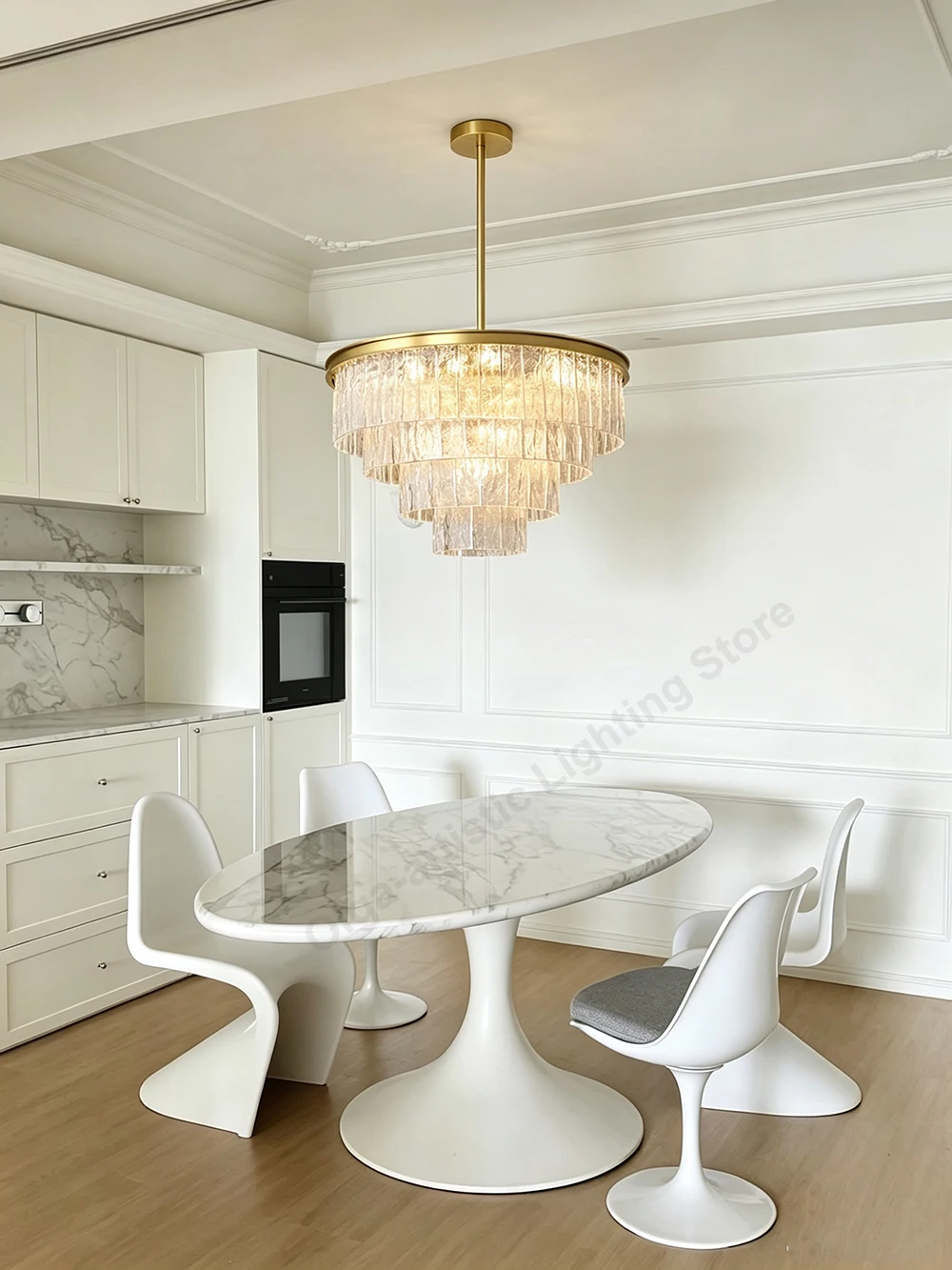 Classic Vintage Luxury Crystal Glass Ceiling Chandelier over Dining Table Living Room Villa Duplex Decoration Hanglamp Lustres