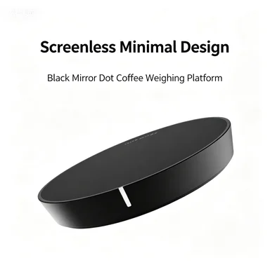 timemore-ブラックミラードットコーヒー電子スケールスクリーンフリーアインテリジェントアプリ連携軽量薄型bluetoothコーヒースケール
